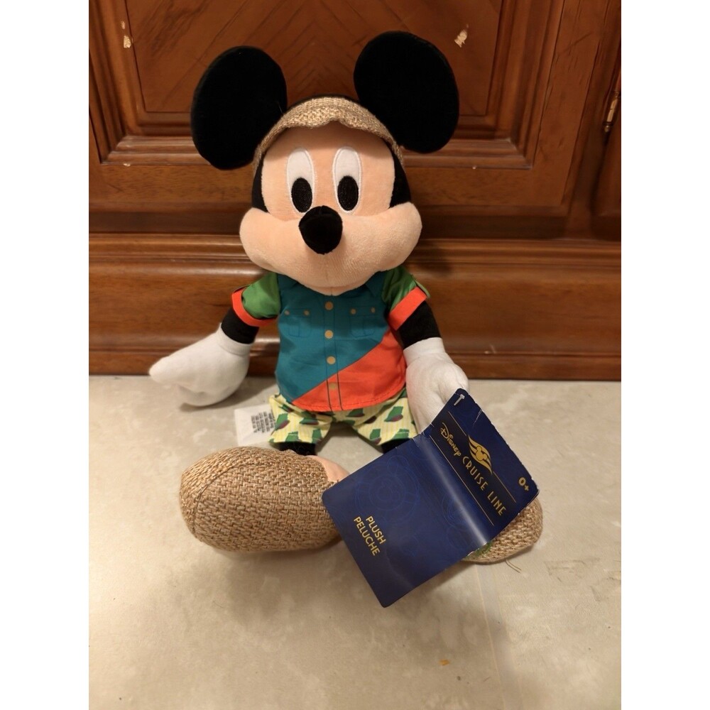 RARE DCL Disney Cruise Line Lookout Cay Bahamas Mickey Mouse Plush Exclusive 12”